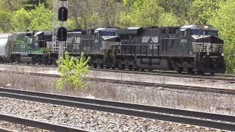 Norfolk Southern 14N Manifest Mixed Freight Train with DPU from Berea, Ohio May 7, 2022