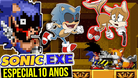 ESPECIAL 10 ANOS do SONIC.exe atras do Tails | Ten Years Chasing Tails