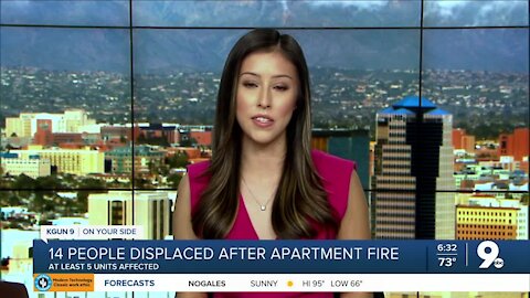 14 people displaced after apartment fire in midtown