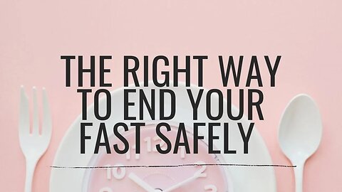 HOW TO END YOUR FAST WELL || SIX POWERFUL TIPS FOR EFFECTIVE FASTING || WISDOM FOR DOMINION