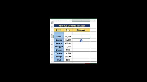 How to Remove Comma in MS-EXCEL #substitute