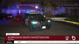 Suspicious death in Otay Mesa under investigation