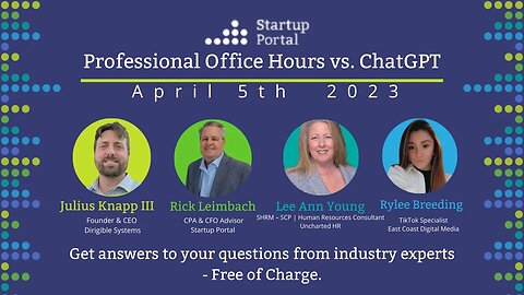 Startup Portal - Professional Office Hours -April 5th