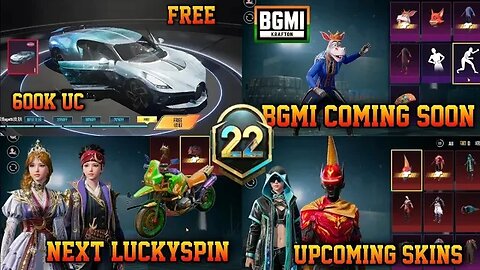 BUGATTI LUCKYSPIN | BGMI UNBAN SOON ? | NEXT LUCKYSPIN | UPCOMING ALL SKINS | RELEASE DATES | RP M22