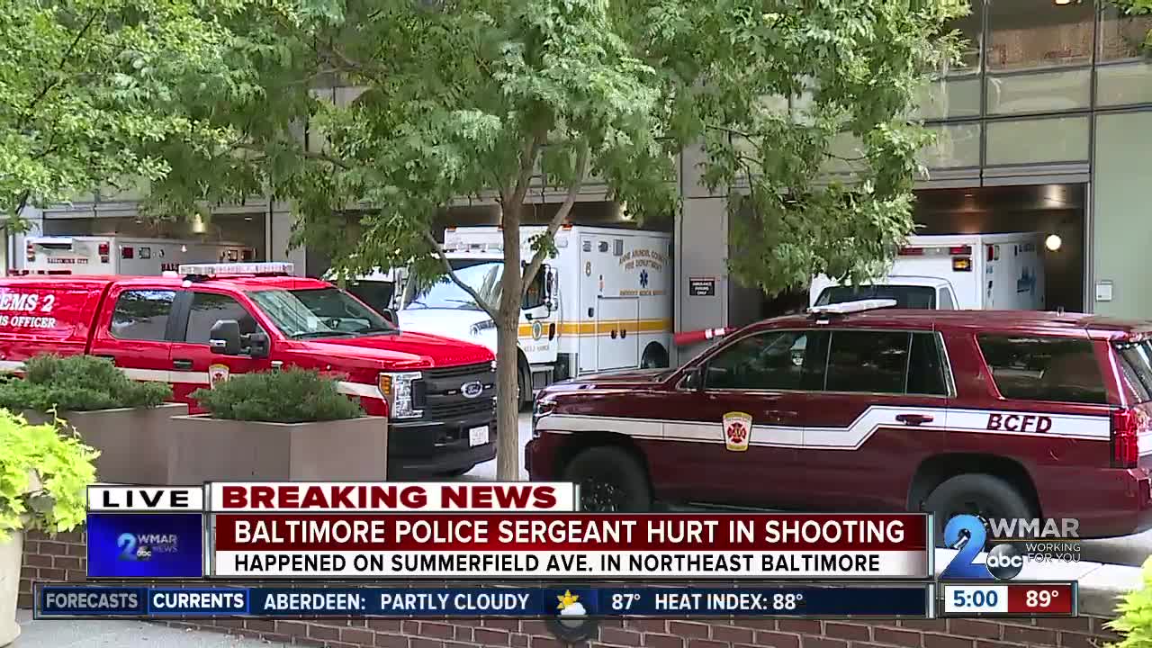 Baltimore Police sergeant hurt in shooting