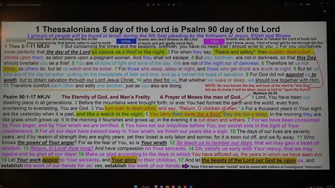 1 Thessalonians 5 day of the Lord is Psalm 90