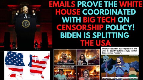 Emails show The White House coordinating with Big Tech on censorship policy!