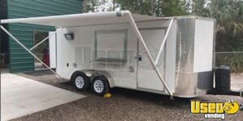 2017 7.5' x 16' Food Trailer with Unused Commercial 2021 Kitchen Build-Out for Sale in Florida