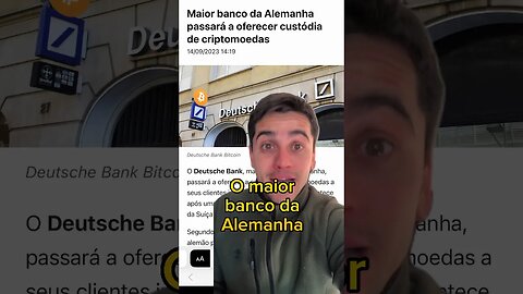 O maior banco da Alemanha começa a custodiar criptomoedas ✅ #bitcoin #btc #cripto #nasdaq #etfbitco