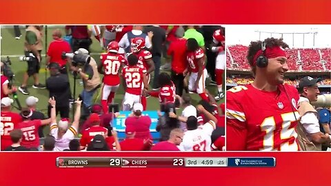 Patrick Mahomes reacts to Dicaprio Bootle INT in real time #nfl #kansascitychiefs #patrickmahomes