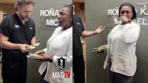 Employee Holds Back Tears After Co-Workers Gift Her $20k For 20 Years Of Service! 🙏🏾