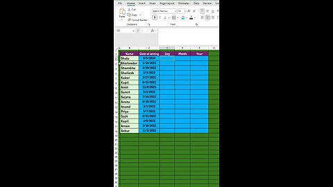 Excel Job Interview Question: Master Day, Month, and Year Functions in Excel! #ExcelTips