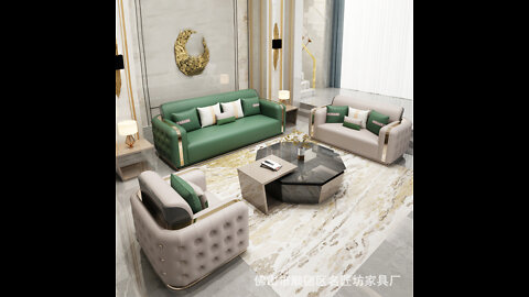 Luxury leather sofa set (816)