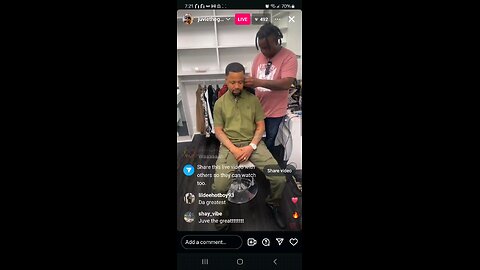 juvenile getting his cut and shoutout his Baber on set of his new music video