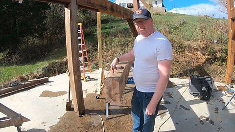 Timber Framing: Cutting a tenon for a tie beam