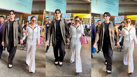 LOVE BIRDS😍Siddharth Malhotra With lovely wife Kiara Advani Holding Hands