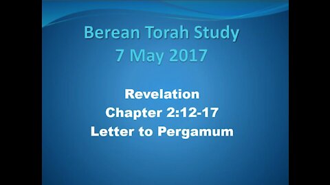 A Message for Pergamum Revelations 2 12-17