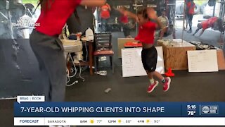 Brag book: 7-year-old 'trainer' whipping clients into shape