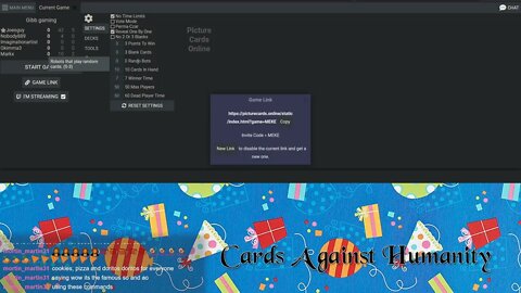 34th Birthday Stream - Cards Against Humanity (Session 2)