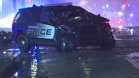 Police cruiser involved in serious accident