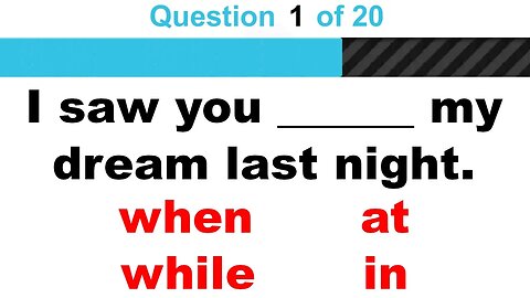 English Grammar Quiz #8 (Native speaker's voice)