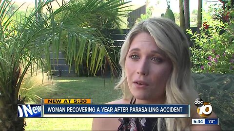 Woman recovering after parasailing accident