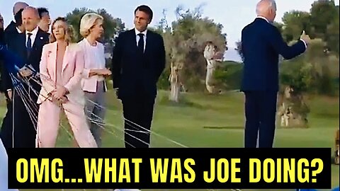 Joe Biden just WANDERED OFF during this G7 ceremony 🤦‍♂️