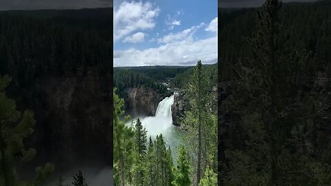 EPIC WATERFALL | Yellowstone National Park #shorts #short