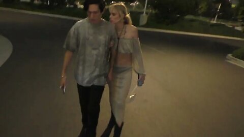 Chase Hudson and Chiara Hovland walk inside Beyonce LA Concert