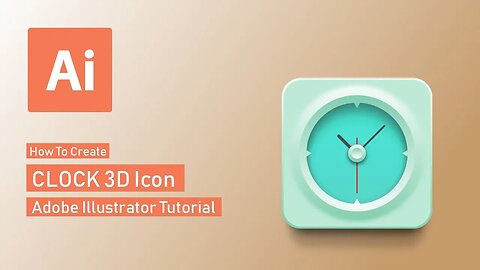 How to Create Clock 3D ICON | Adobe Illustrator Tutorial