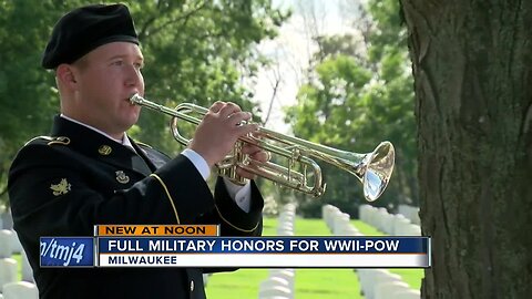 Full military honors for a World War II prisoner of war