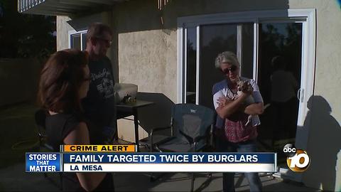 Family targeted twice by burglars