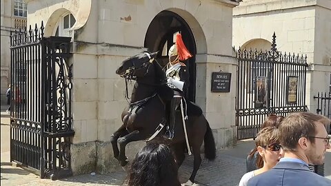 100s of motor bike's and quad bikes freak out the kings guards horse #horseguardsparade