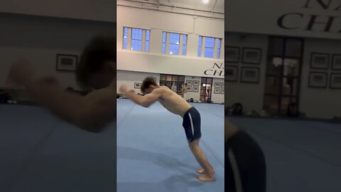 Clingman Does A Crazy Combo 🤯 #gymnast #olympics #calisthenics #sports #fitness #gym #flip #bboy