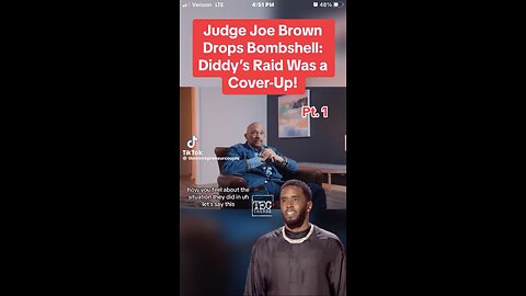 Judge Joe Brown weighs in on the Diddy case. This is interesting! 🧐