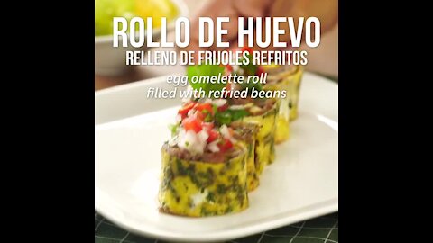 Egg Roll Stuffed with Refried Beans