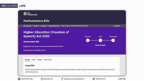 Do We Have Freedom of Speech? Examining Legislation and Academic Freedom - UK Column News