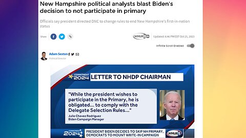 Joe Biden skips 2024 New Hampshire primary ballot, Dems to mount write-in campaign