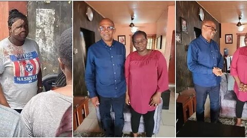 Peter Obi Meets The Lagos Lady Attacked by hoodlums During Presidential Election (True Leadership)