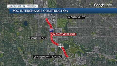 Long term ramp closures expected as WisDOT reconstructs north leg of the Zoo Interchange