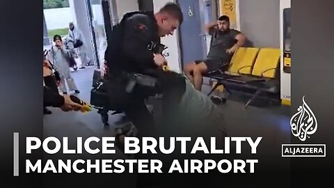 Police officers suspended after Manchester airport video goes viral