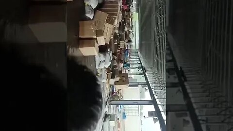 Flooding in a Beijing Courier Warehouse, Today.