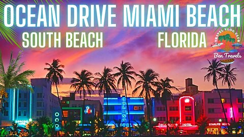 Ocean Drive South Beach Miami Florida | Miami Beach Walking Tour 🌴