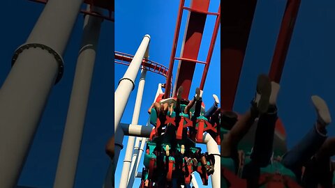 Under the cobra roll of Silver Bullet #knottsberryfarm #silverbullet #coaster