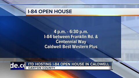 Idaho Transportation Department holding I-84 open house