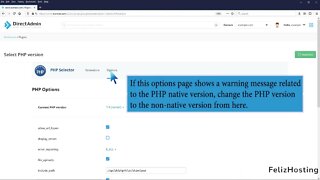 How to Enable or Disable PHP's display errors via CloudLinux Selector in DirectAdmin FelizHosting
