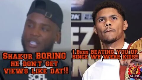 TALKING SLICK Chris Colbert RUNNING MOUTH!!! Says Shakur Stevenson is BORING don't get VIEWS #TWT