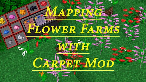 Using carpet mod flower script to map out flower farms.