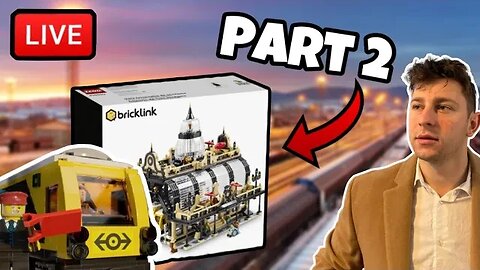 Building the Lego Studgate Train Station | Bags 7-23 #live