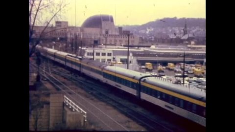 President Eisenhower's funeral train stops at Union Terminal in 1969